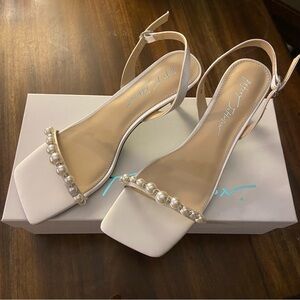 Betsey Johnson Pearl Bridal Heels